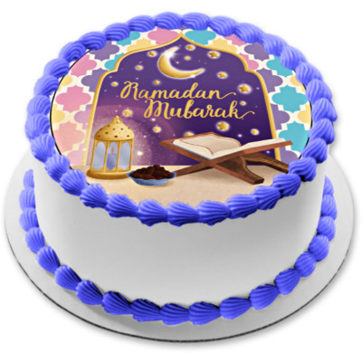 Ramadan Tortenaufleger Party Deko essbar Feier Cupcake Zuckerfest süß Eid