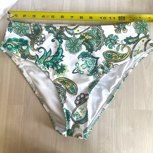 🏖️Cupshe Women's Bikini Bottom - Size Medium - Green Floral Paisley Print - NWT - Picture 4 of 11