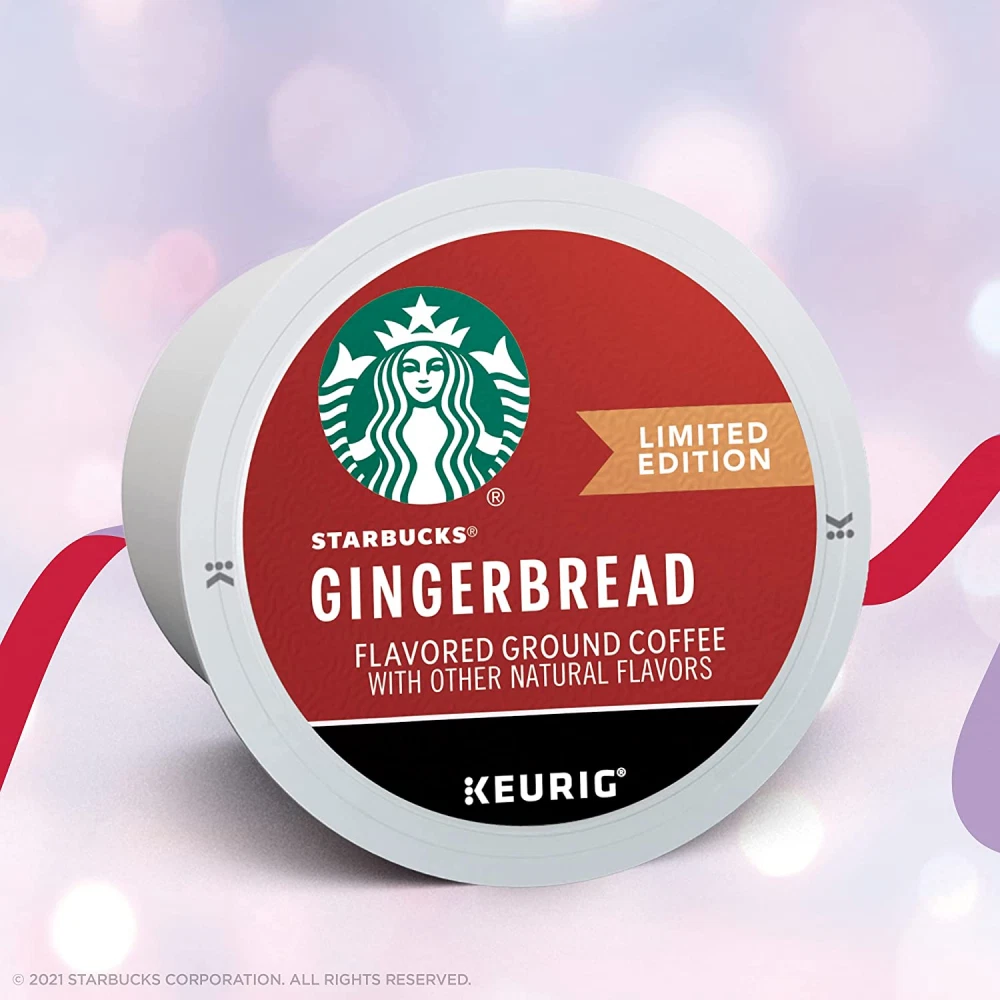 Starbucks Coffee, Ground, Gingerbread, Limited Edition, K-Cup Pods - 10 pack, 0.37 oz pods