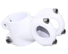 NEW! GENUINE 50MM LONG BICYCLE ALLOY STEM 28.6/25.4MM 7081 IN WHITE.