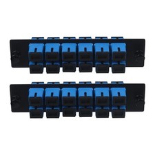 -2pcs 12 Fiber SC to SC UPC Singlemode Fiber Patch Panel with 12 SC/SC UPC Si...