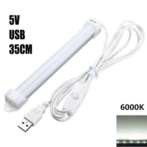 USB 35CM 24 SMD 5630 LED Rigid Strip Hard Bar Light on/Off Tube Lamp DC 5V - Picture 11 of 13