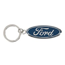 Key Chain - Ford Blue Oval Logo Quality Thick 2-sided Free Usa Shipping