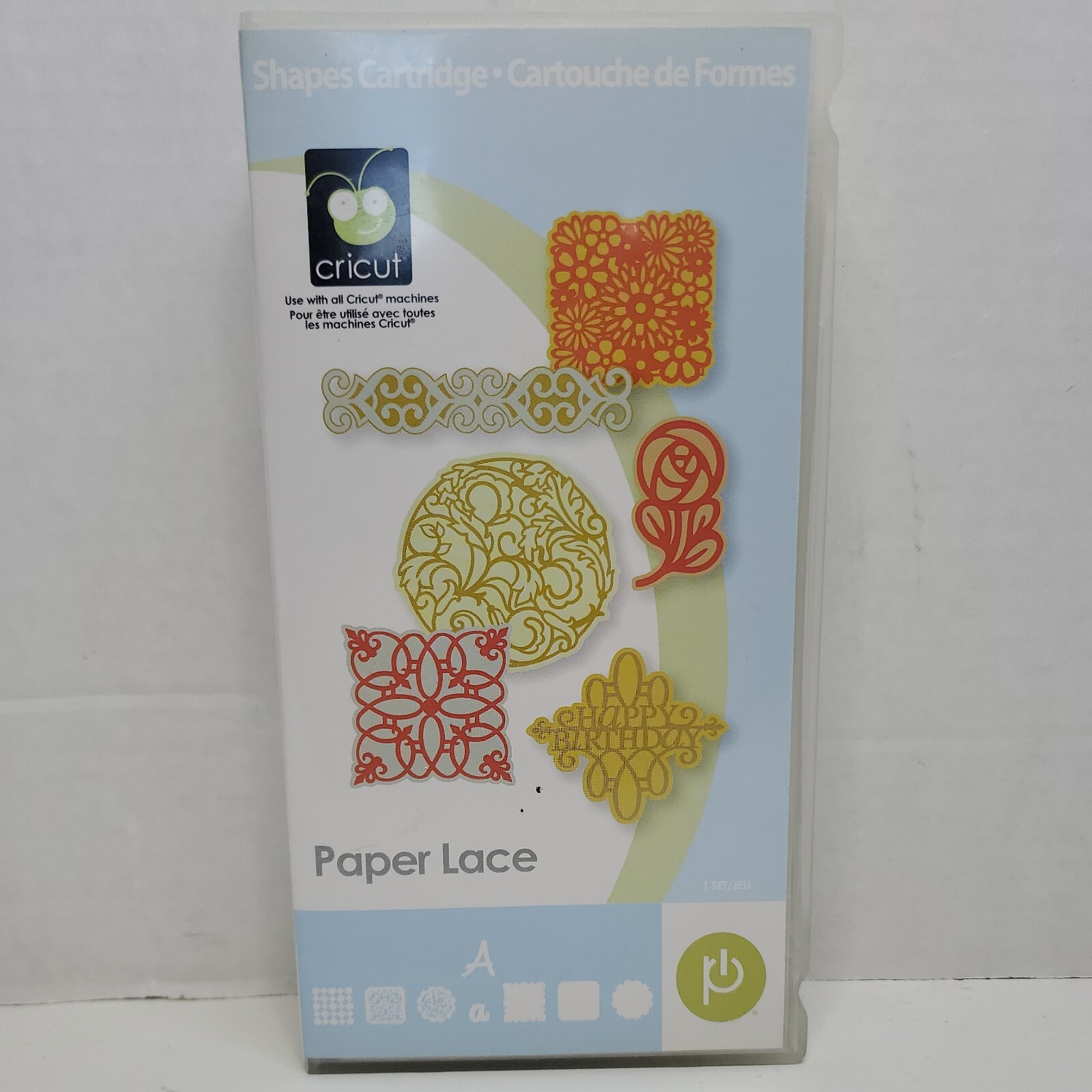 Cricut Cartridge PAPER LACE Shapes Words Font Shadow Embellishments