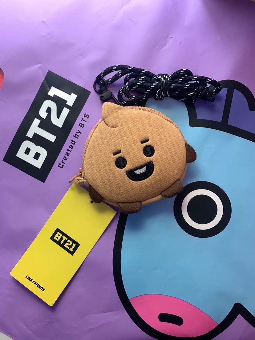 BT21 Official Merchandise SHOOKY Baby Necklace Mini Coin Purse