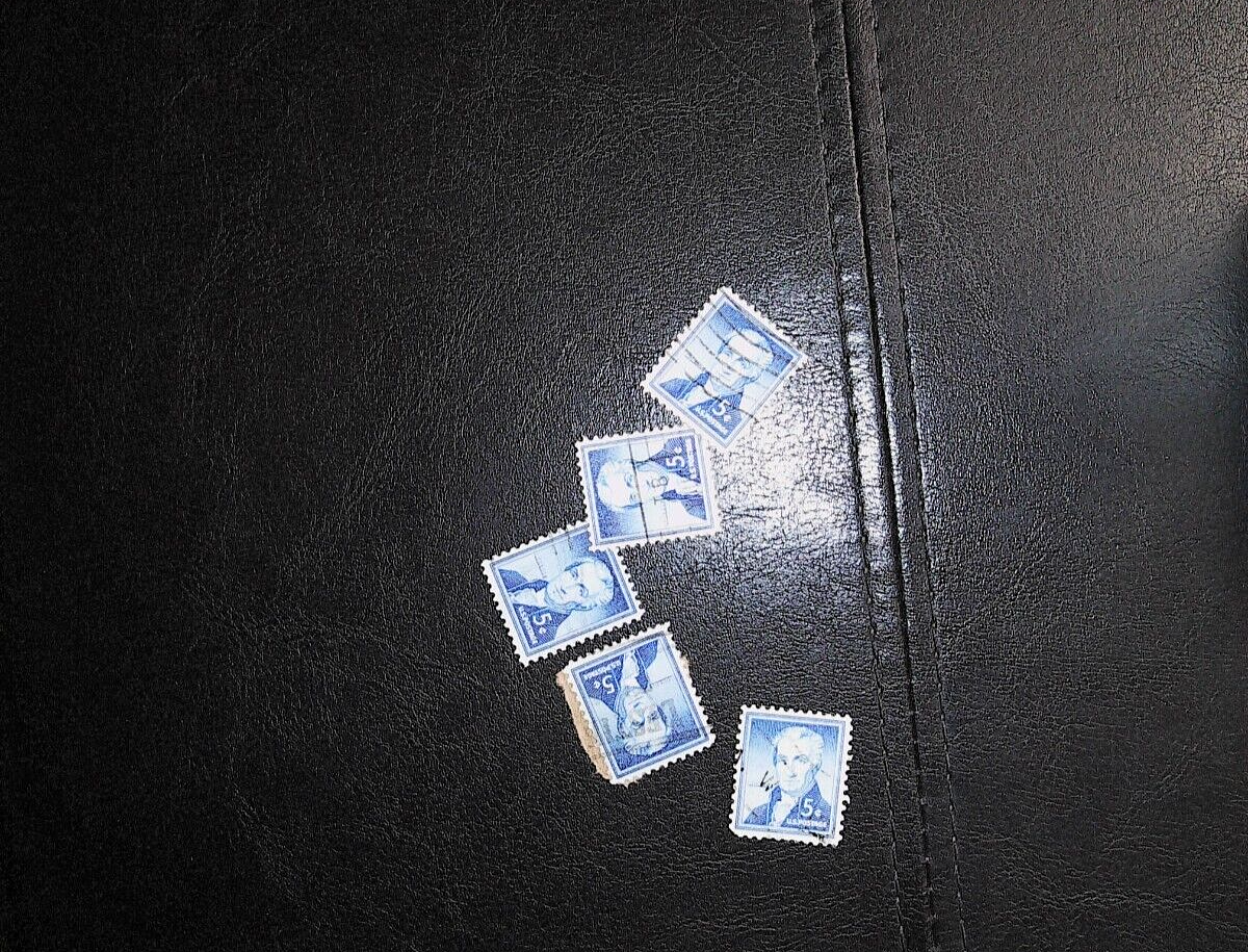 Vintage Antique USPS Postage Stamp Collection 5 pc Lot Hinged and