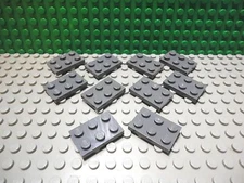 Lego 10 Dark Bluish Gray 2x3 base plate NEW
