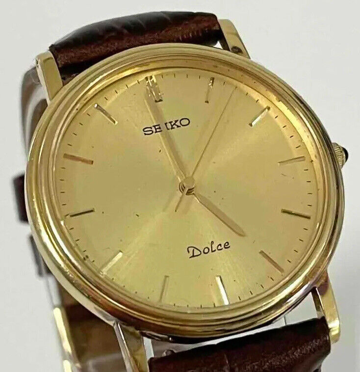 Vintage rare Japan Seiko Dolce Gold Men's Watch 8N41-7030 | eBay