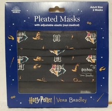 Vera Bradley Hogwarts Cotton Pleated Face Mask Adult Women Men NWT QTY 2