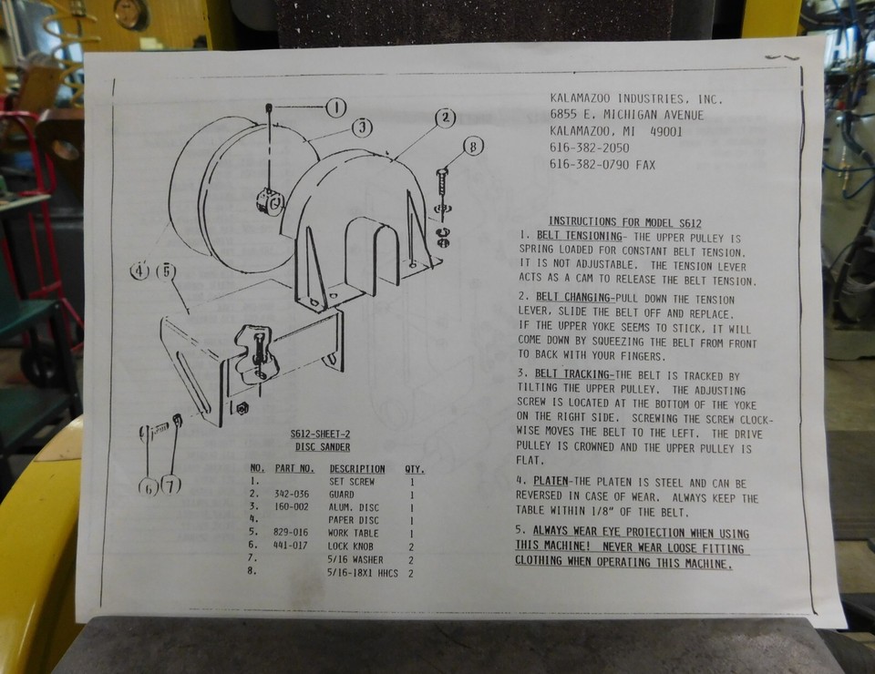 kalamazoo-s612v-belt-and-disk-sander-6-x-48-sanding-belt-12-disc