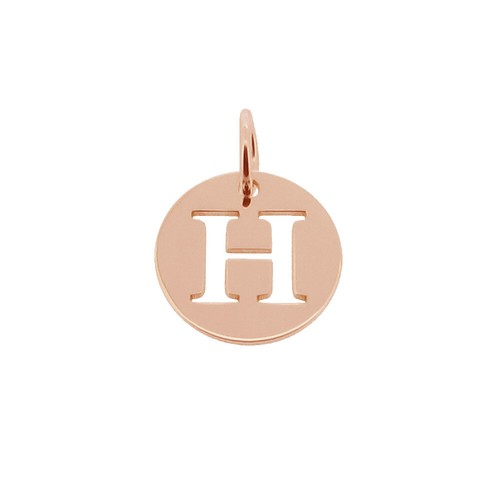 Dije disco dije enchapado en oro rosa de 9 quilates personalizado cualquier letra inicial de regalo - Imagen 12 de 30