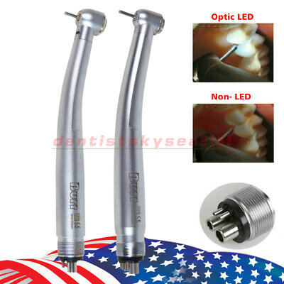 Dental (Fiber Optic LED E-generator) High Speed Handpiece 4 Holes FAS