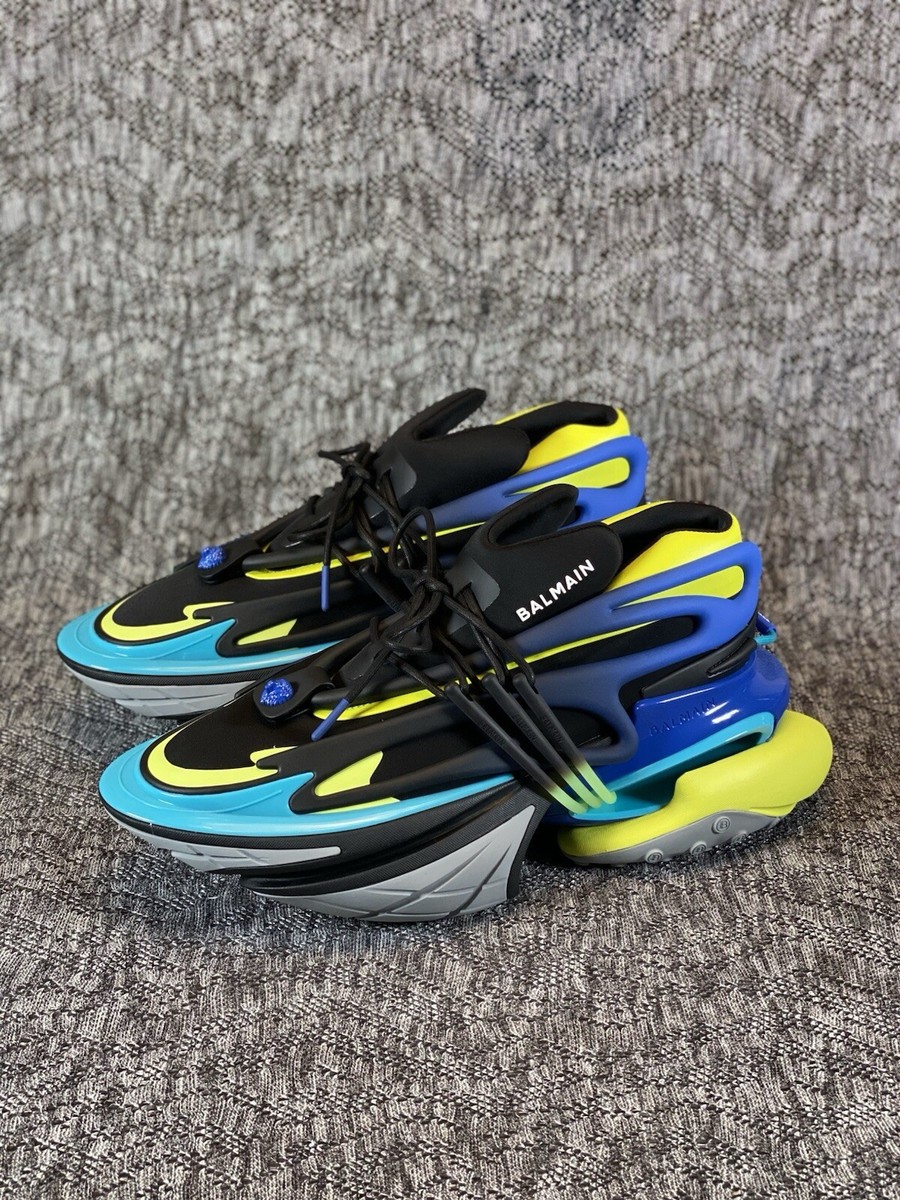 Size 12 Balmain Unicorn Low Top Chunky Blue Black Yellow Mens Athletic Sneakers Size 12 Balmain Unicorn Low Top Chunky Blue Black Yellow  main image 3