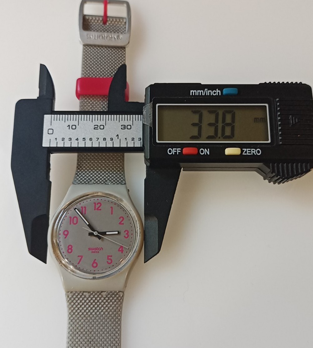 Unisex Swiss Watch Swatch Grey Pink 