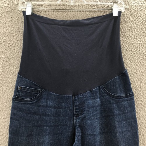 IndigoBlue Maternity Skinny Jeans Womens Medium Blue Denim Pull On Cotton Blend - Picture 2 of 18