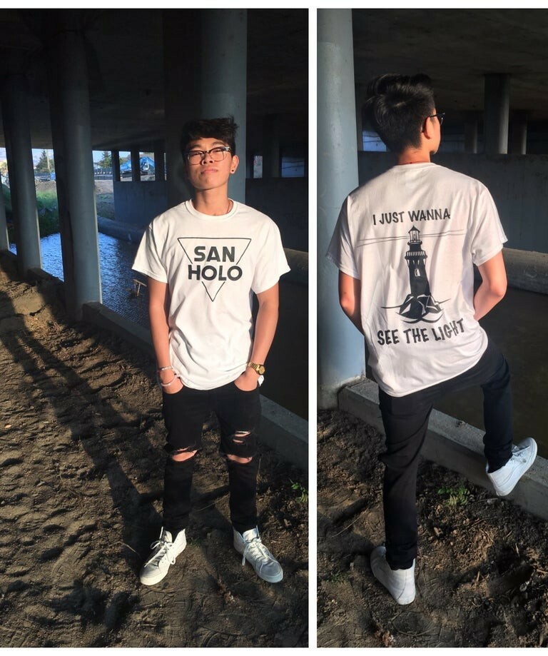White San Holo Light Tees