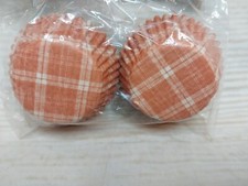 New Fall Plaid MINI Cupcake Liners Cups Wrappers Party Muffin Thanksgiving 100