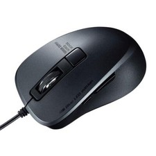 Sanwa Supply MA-BL156BK Wired Mouse USB A Connection Silent Blue LED 5