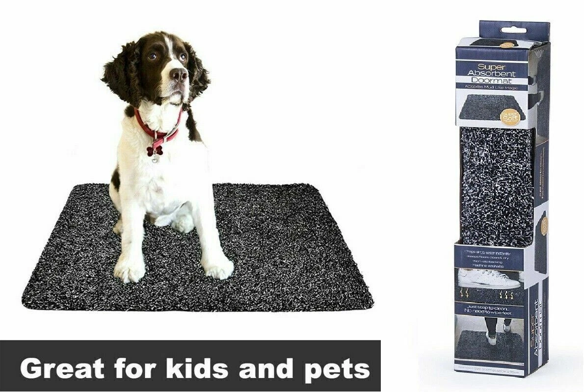 Super Absorbent Doormat Clean Step Mat Microfibre Non Slip Absorb
