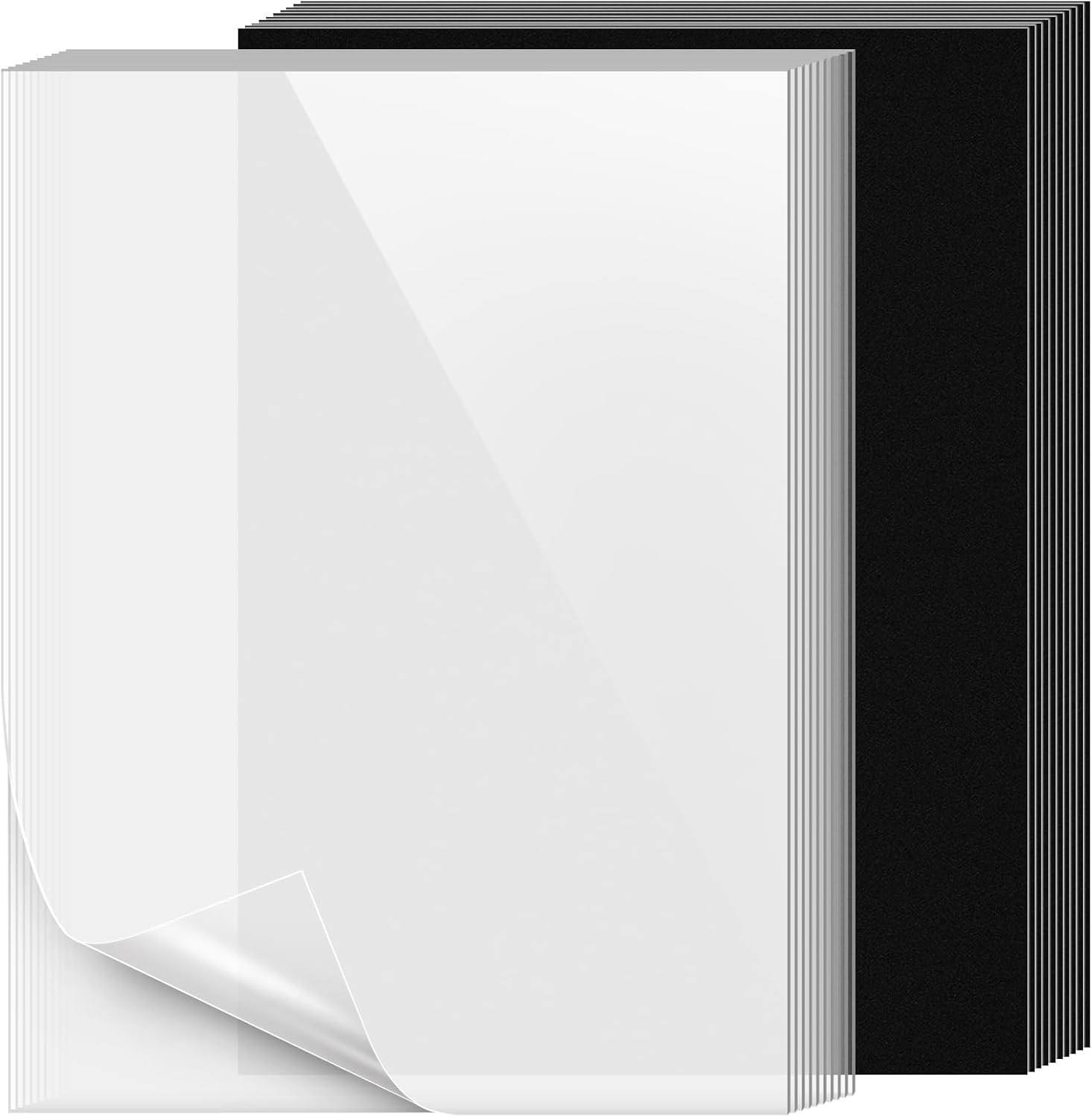 20 Pack 8.5x11 Inches Binding Covers and Backs Set, Letter Size Quality Un-Punch
