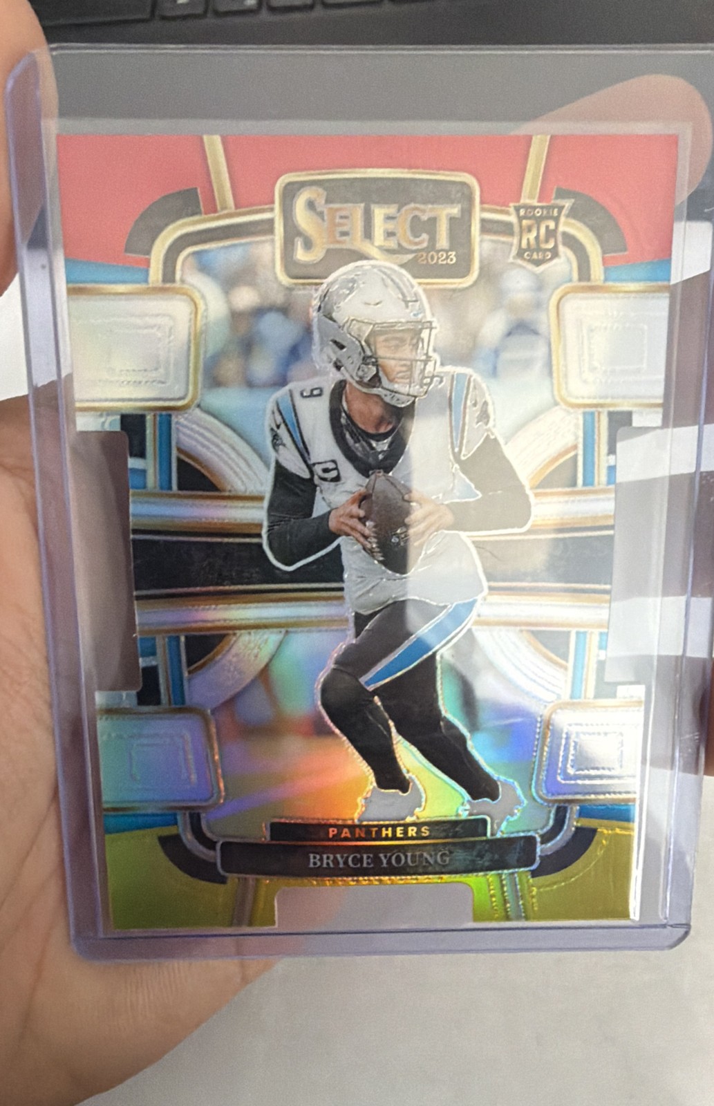 2023 Panini Select - Concourse Bryce Young #14 Red & Yellow Prizm Die-Cut (RC)