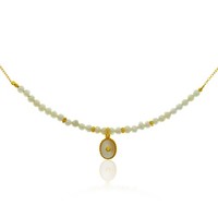 Cavill Silbercollier 925 Sterlingsilber Damen Perlmutt Kette Oval