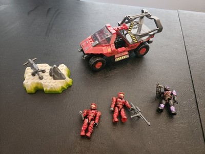 Halo Mega Bloks UNSC Troop Transport Warthog Set 96866 Complete All Figures