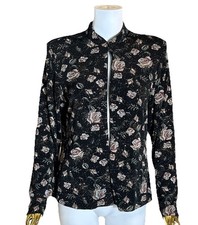 Evening Jacket Xscape Joanna Chen Floral Metallic Black Petite Large Open Front