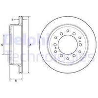 Delphi 2X Bremsscheibe Hinten Ø312 Mm BelüFtet FüR Toyota Land Cruiser KDJ15_