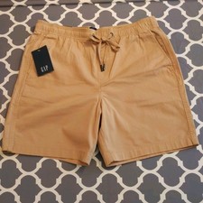 NWT Gap Men's 7" Inseam Stretch Twill Pull On Short Irish Cream Medium