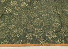 Vintage 1 Yd 30”Fabric Traditions 1997 Green Gold Sparkle Leaves Cotton Holiday — photo 3