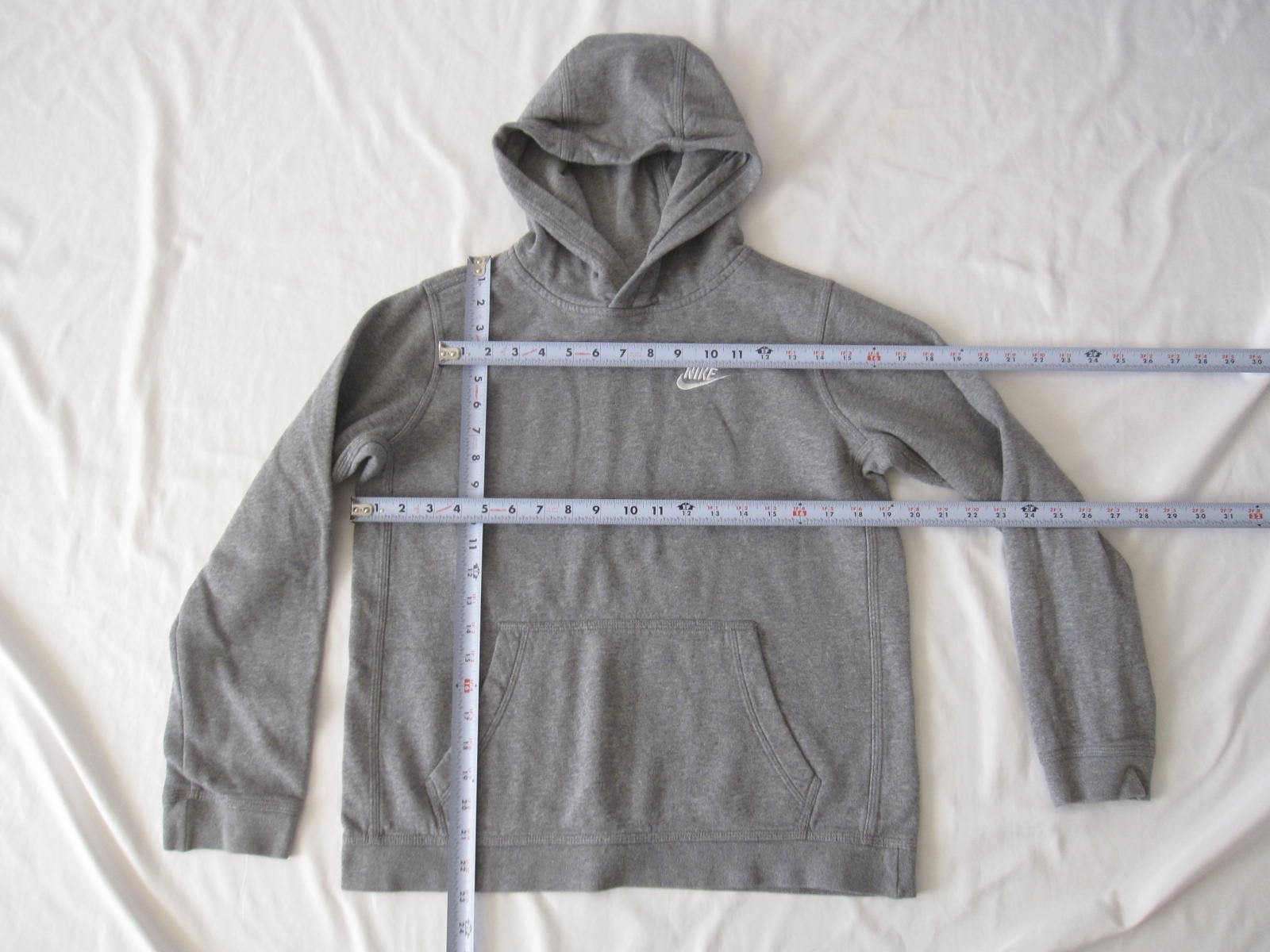 Boys Nike Cotton Polyester Gray Pullover Hoodie Sz XL (MT906) thumbnail 3