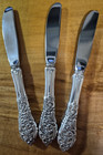 One REED & BARTON STERLING Florentine Lace HH Butter Knife, 3 available 6 3/8"