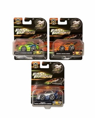 Jada Fast Furious 25 years Small Blocks Set Of 3 Supra Skyline
