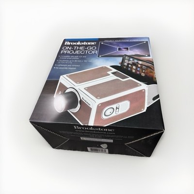 Brookstone On-the-go Projector for use with both iOS and Android Smart Phones 