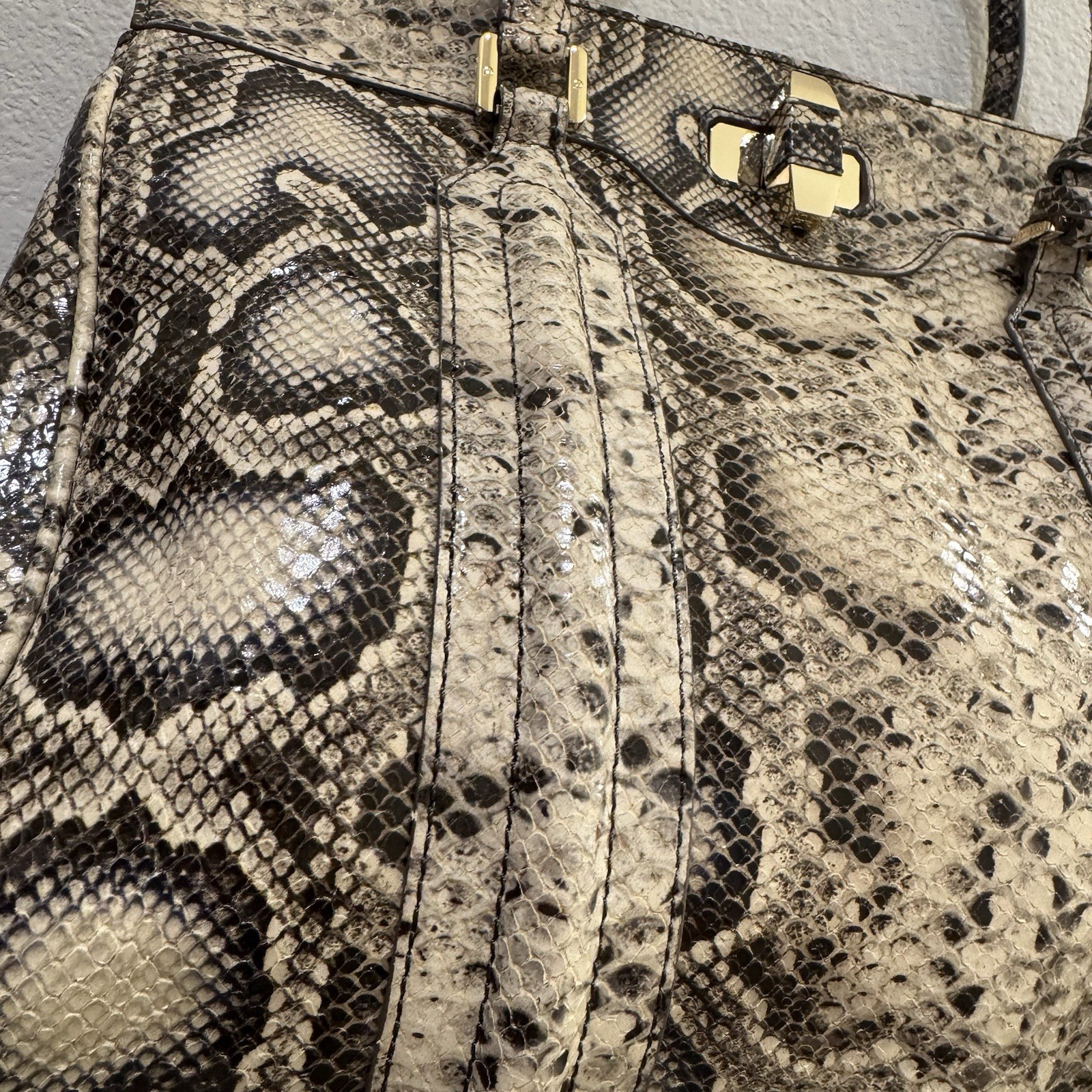 Tory Burch Women Bag Snake Pattern Python Shoulde… - image 7
