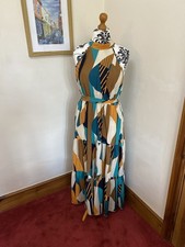 Shein Stunning Multicoloured Abstract Elegant Tiered Dress Size 2XL