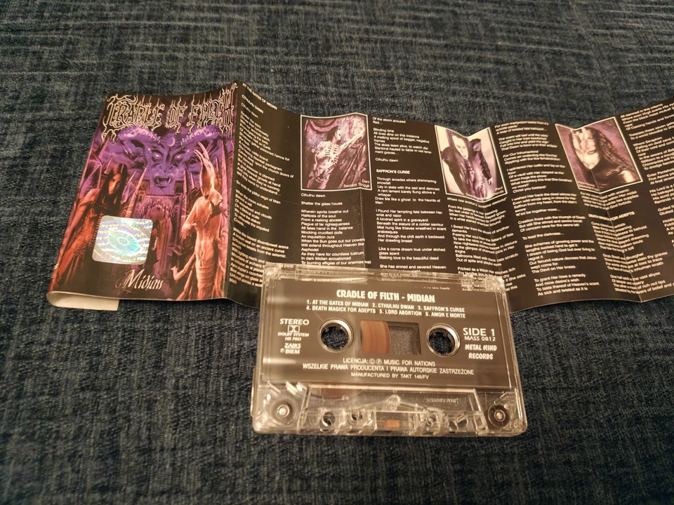 Cradle of Filth Midian MC cassette Dimmu Borgir Covenant Children of Bodom Ghost - Image 3 of 4