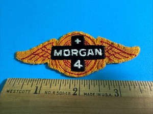 Vintage Patch Morgan + 4 Sports Car 3 3/4"