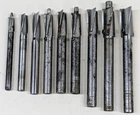 Cleveland & Morse Counterbore Cutters / Reamers 3 Flute 3/8"-3/4" Lot Of 9 USA