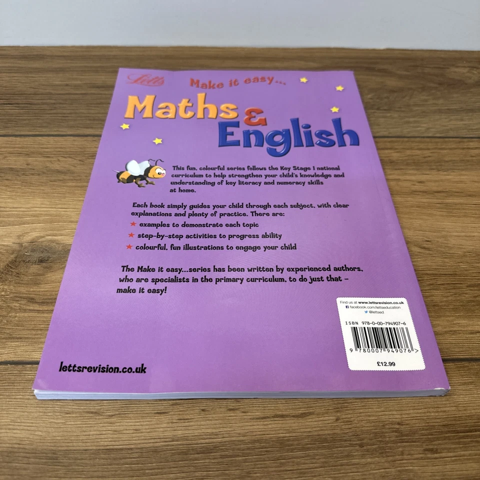 Letts Make It Easy Maths And English Workbook For Age 5-9 Children School - Image 4 of 4