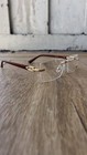 Rimless Gold Metal Eyeglass Frames. Unisex Adults. Solid. Clear Lenses — photo 3