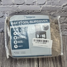 Bar Stool Cover Solid Stretch Kitchen Pub Armless Chair Seat Cover Dining Room