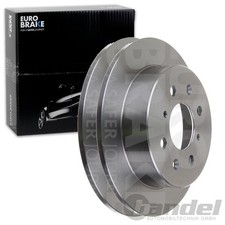 2X EUROBRAKE BREMSSCHEIBEN 239mm VOLL HINTEN PASSEND FÜR HONDA CIVIC CRX JAZZ |