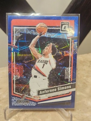 2023-24 Donruss Optic #153 Anfernee Simons Blue Velocity