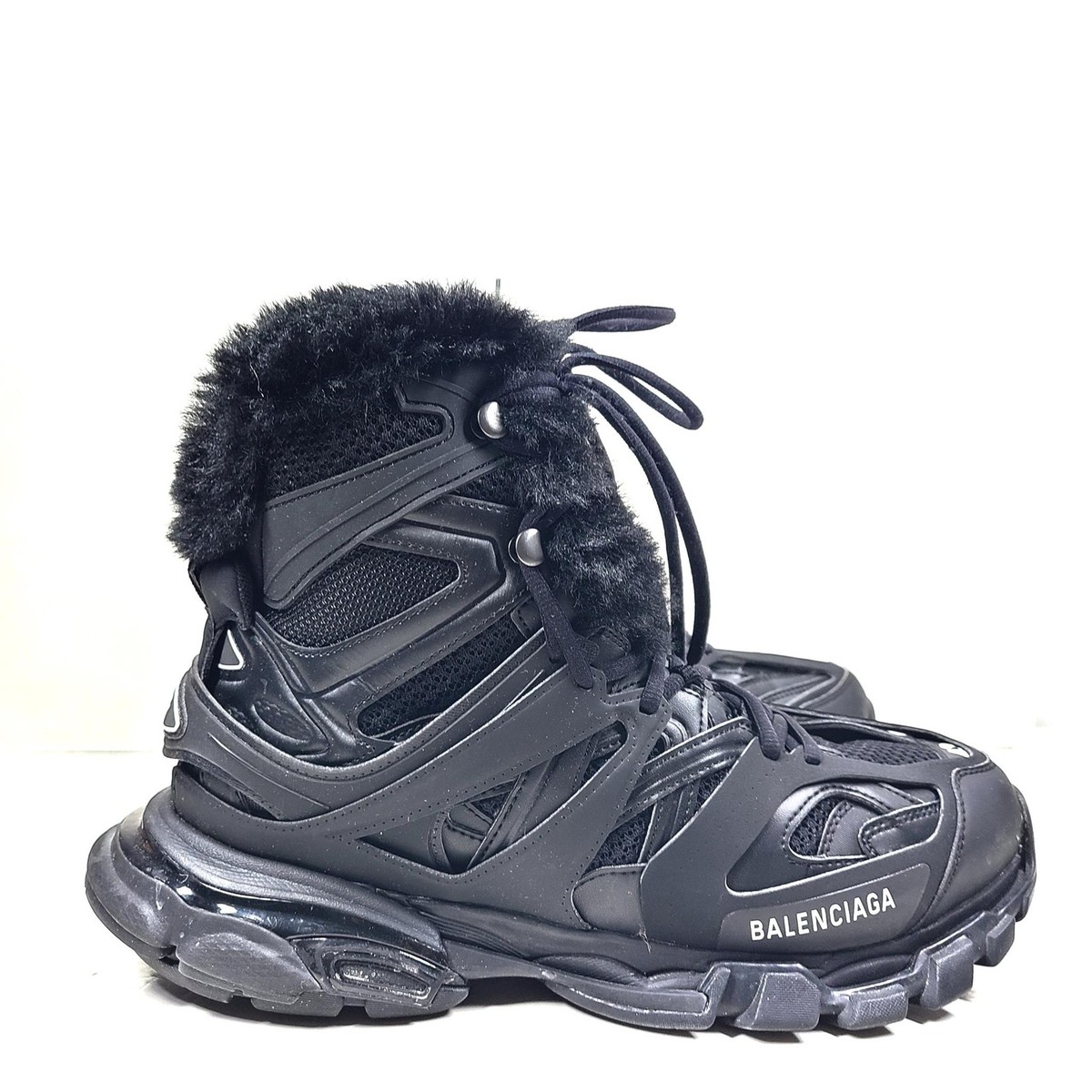 Balenciaga Track Hike High Faux Fur Lined Sneakers Boots 668557