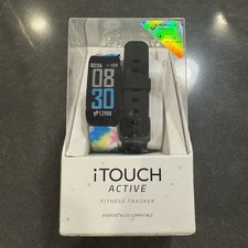 Itouch Active Smartwatch Fitness Tracker Unisex Silicone Strap TieDye NEW