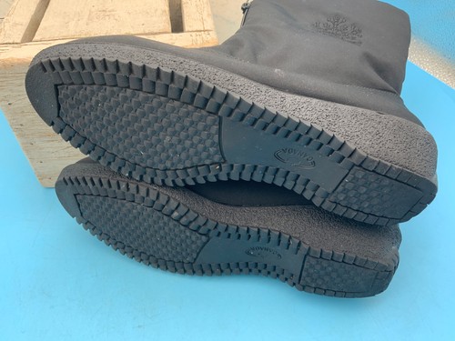 Toe Warmers Boots Womens 7.5M Mid Calf Winter Casual Black Front Zipper - Picture 6 of 9