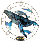 Robert Wyland Sun Catcher Capiz Shell Humpback Whale and Baby Ocean Art Picture — photo 1