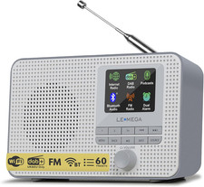 IR1 Portable WiFi Internet Radio with Bluetooth and Dual Alarms - Grey